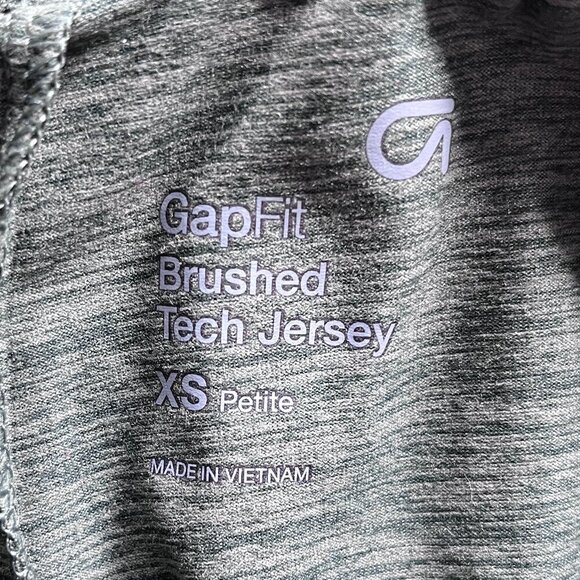 GapFit Brushed Tech Jersey Joggers Fold Over Size XSP Hthr Green Active Lounge - Picture 2 of 5